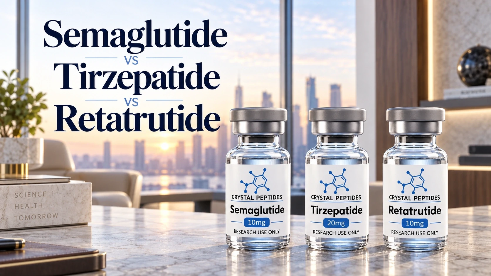Semaglutide, Tirzepatide und Retatrutide: einfacher, dualer und dreifacher Rezeptoragonismus